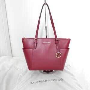 Michael kors Charlotte purse tote deep pink with dust bag EUC